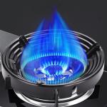 Silver Gas Saver Burner Jali Ring Fire & Windproof (1 Piece) Black\