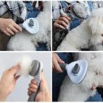 Self Cleaning Slicker Brush, Pet Grooming, Shedding Brush for Dogs and Cat Pet Massaging Tool