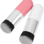 2 Pcs Liquid Foundation Brush Set, Pink Gold and Pink Silver, Face Makeup Brush