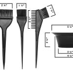 Hair Coloring Dyeing Kit Brush with Bowl 4 set