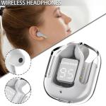 BT 5.3 Wireless Stereo Earphone Headphone with Transparent Charging Case in-Ear Headset.