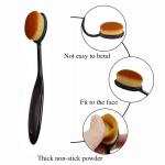 Makeup Powder Concealer Oval Blending Foundation Brush (Black)-Pack of 1