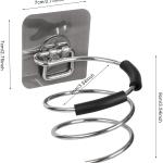 Hair Dryer Holder Rack Blower Organizer Shelf Stainless Steel Stand Storage 1 Pcs