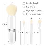 Makeup Brush Set 4 in 1 Portable Travel Blending Powder Foundation Brush.