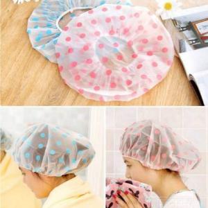 Rain and shower Cap Disposable Shower Caps for Women Larger Thicker Waterproof set of 3