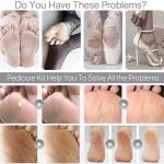 Pedicure Tools for Feet - 8 in 1 Pedicure Kit | Foot Scrubber for Dead Skin, Callus Remover, Foot Scraper, Foot File