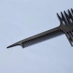 Dyeing Sectioning Comb Wide Tooth Hair Dressing Tool Professional Salon 3 Way Comb (Black) (Pack Of 1)