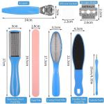 Pedicure Tools for Feet - 8 in 1 Pedicure Kit | Foot Scrubber for Dead Skin, Callus Remover, Foot Scraper, Foot File