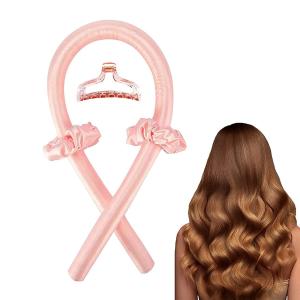 Heatless Curling Rod Headband ,No Heat Rod Headband Set Silk Ribbon 1 Pcs (Muticolor)