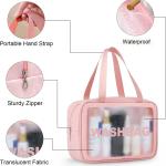 Make up Bag for Home & Travel, Toiletry Bag  (Set of 3 Light Pink)