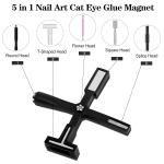 5 in 1 Magnet for Cat Eye Gel Nail Polish, Multifunctional Magnetic Nail Tool 1 Pcs