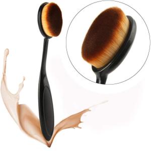 Makeup Powder Concealer Oval Blending Foundation Brush (Black)-Pack of 1