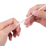 Orange Wood Nail Sticks Double Sided Cuticle Pusher Tool 100 Pcs