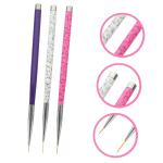 Professional 3 pcs of nail art detailing brush