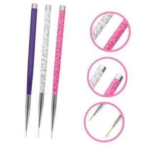Professional 3 pcs of nail art detailing brush