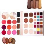 44 Color Professional Book Style Makeup Palette - Highlighter Contour Eyeshadow Blusher Eyebrow Included Face Color Gift Kit -