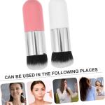 2 Pcs Liquid Foundation Brush Set, Pink Gold and Pink Silver, Face Makeup Brush