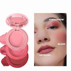 3in1 lip and cheek tint cream blush Pink, Peach, Red color.( Pack of 1).