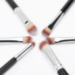 Beauty Professional Makeup Brushes (Black,White ) 5 Pcs