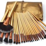Professional Makeup Brush Set Brush Apllicator set of 24 golden  (Pack of 24)