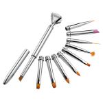 Nail Art Pen Brush Set (10 pieces) silver