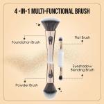 4 in 1 Foundation brush All in One Makeup Brush Set(Golden) 1 Piece.