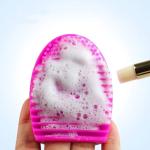 Makeup Brushes Cleaner Scrubber Board Brush Washing Cleaning Pad Silicone(Multicolor) 2 Pcs