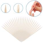 Orange Wood Nail Sticks Double Sided Cuticle Pusher Tool 100 Pcs