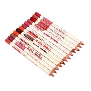 High quality makeup matte colorful wood material lipliner lip pencil(1 pcs).