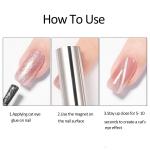 Nail 3D Magnet Tool, Super Long Double-head Nail Magnet Pens(1 Pcs).