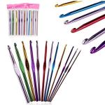 12pcs Aluminum Metal Crochet Hooks Set