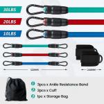 Ankle Resistance Bands, Ankle Bands for Working Out with Cuffs, Resistance Bands for Leg