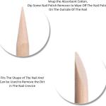 Orange Wood Nail Sticks Double Sided Cuticle Pusher Tool 100 Pcs