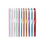Aluminum Metal Crochet Hooks Set Pack of 10(multicolor).