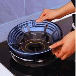 Silver Gas Saver Burner Jali Ring Fire & Windproof (1 Piece) Black\