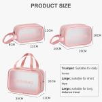 Make up Bag for Home & Travel, Toiletry Bag  (Set of 3 Light Pink)