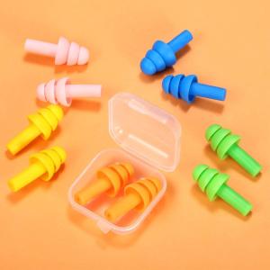 (2 Pair) Waterproof Ear Plugs, Concert, Study, Loud Noise Reducing Ear Plug Multicolor.