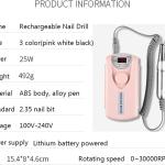 Nail Drill machine electric portable nail drill 101 35000RPM 1 Pcs