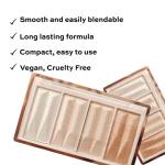 4 Color Palette Smooth Shine Highlighter Waterproof Long-Lasting 1 Pcs
