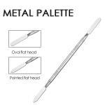 Stainless Steel Makeup mixing Palette with Spatula makeup artist tool.(Pack of 1).