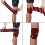 Knee Wraps and Wrist Band Support Straps 1 Pair Knee Band)