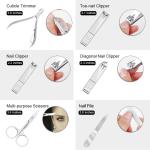 16 in 1 | Professional Manicure Kit for Men & Women Stainless Steel nail Clippers Tools (Pack of 1) Multicolor