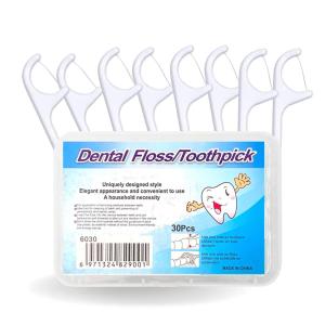 Flossers 3 in 1 Dental Floss Picks 30 Pcs flosser with tongue cleaner