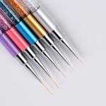 5 Pack Nail Art Brush Set, 3D Nail Liner Painting Brushes Pen Dotting Drawing Manicure Tool
