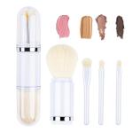 Makeup Brush Set 4 in 1 Portable Travel Blending Powder Foundation Brush.