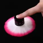1 Pcs Soft Nail Cleaner Brush Mini Stainless Steel Handle Remove