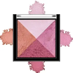 4 Shades Beauty Face Blusher and Highlighter (Pack of 1)