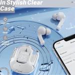 BT 5.3 Wireless Stereo Earphone Headphone with Transparent Charging Case in-Ear Headset.