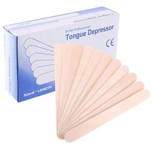 100 Pcs Wooden Tongue Depressors for doctor Waxing Stick Wooden Hair Removal Stick