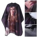 Professional Salon Cape Nylon Premium Printed Hair Cutting Cape Sheet (Black).1 Piece